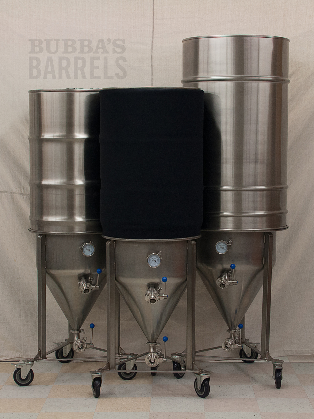 2bbl Conical fermenter with cooling coil